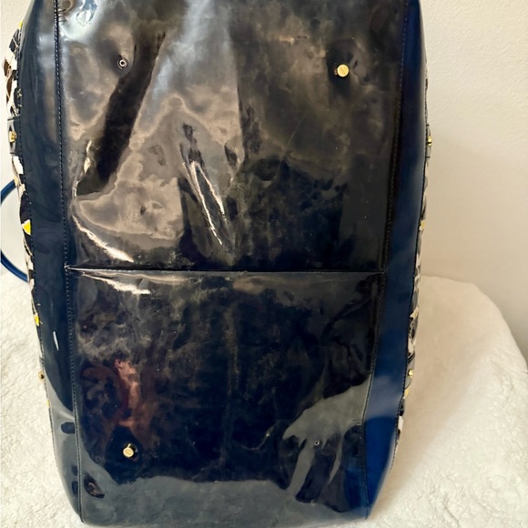 Tory Burch Blue XL Weekender *Callouts* please read description - Picture 8 of 9